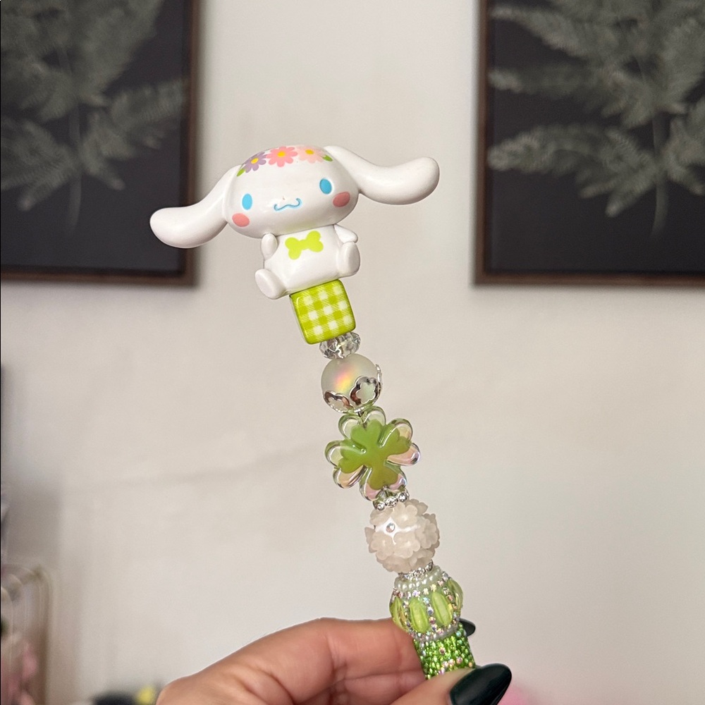 Flower Crown Cinnamoroll Handmade Beaded Pen